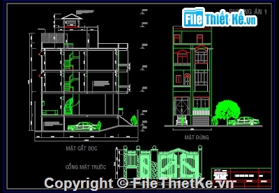 File cad,Nhà phố,mẫu nhà phố